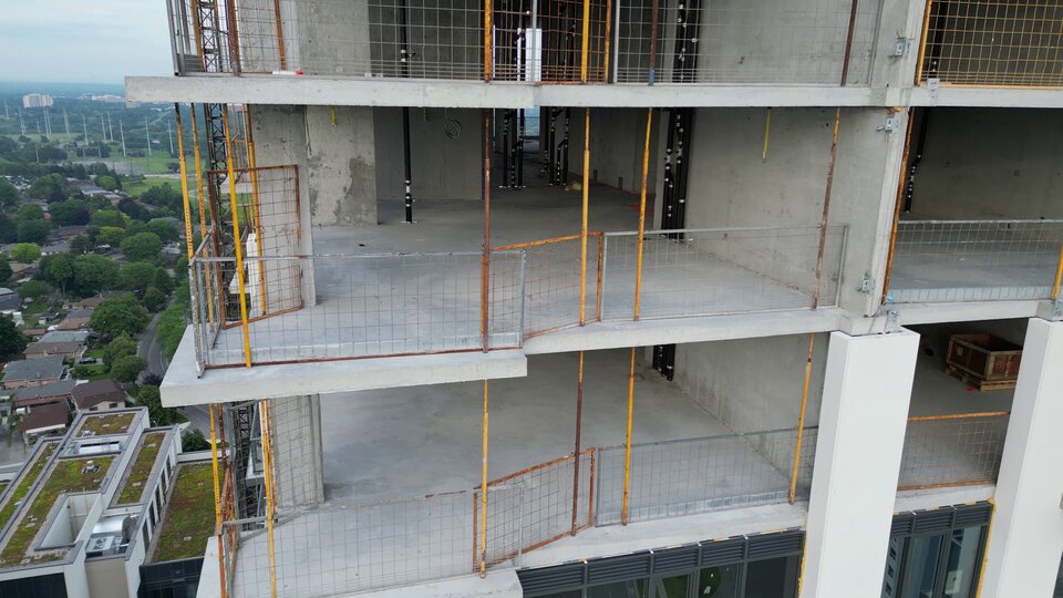 FourMe Condo construction progress aerial view